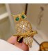 XSB146 - Golden Owl Saree Brooch